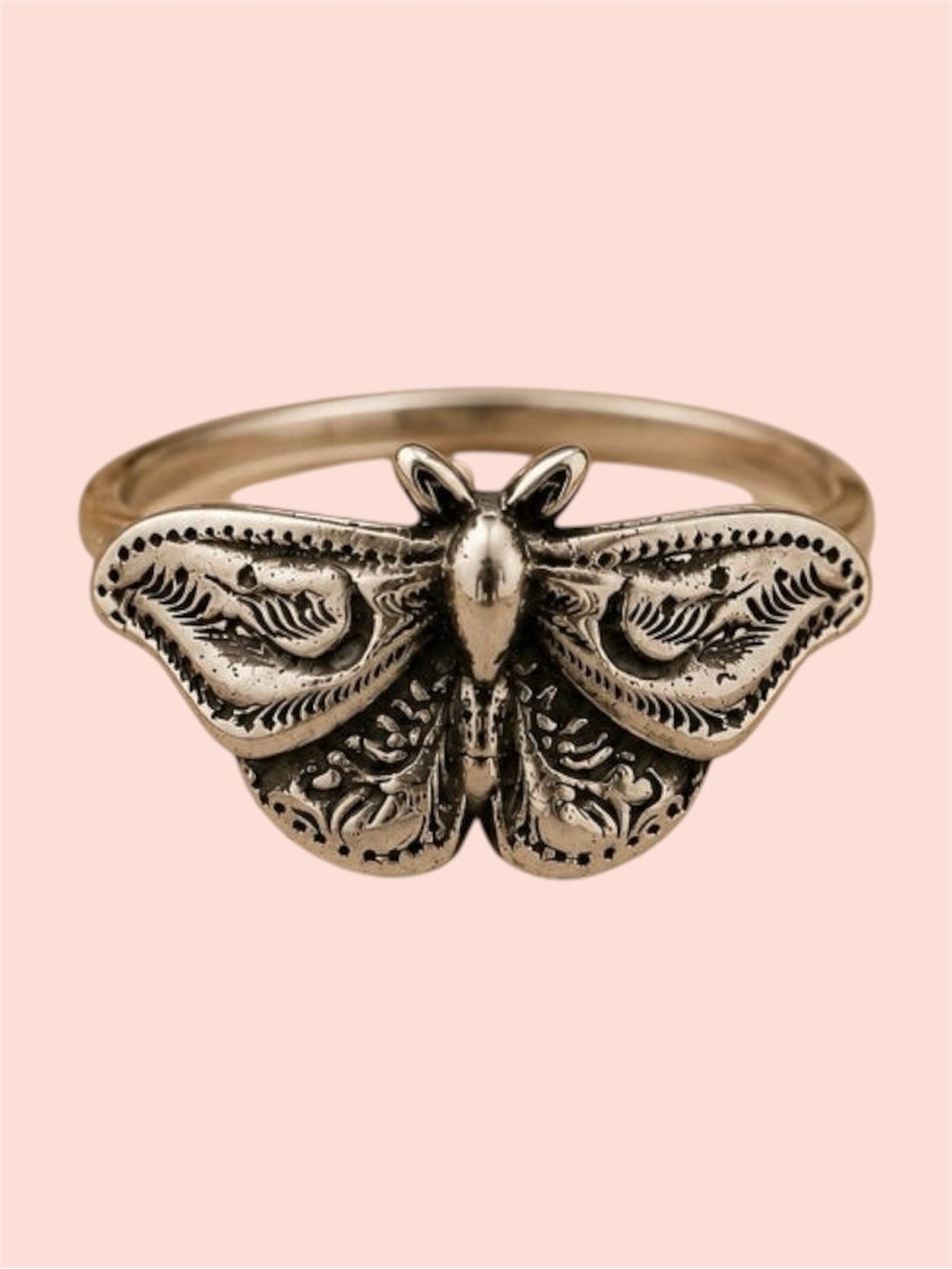Vintage-Inspired Moth Statement Ring